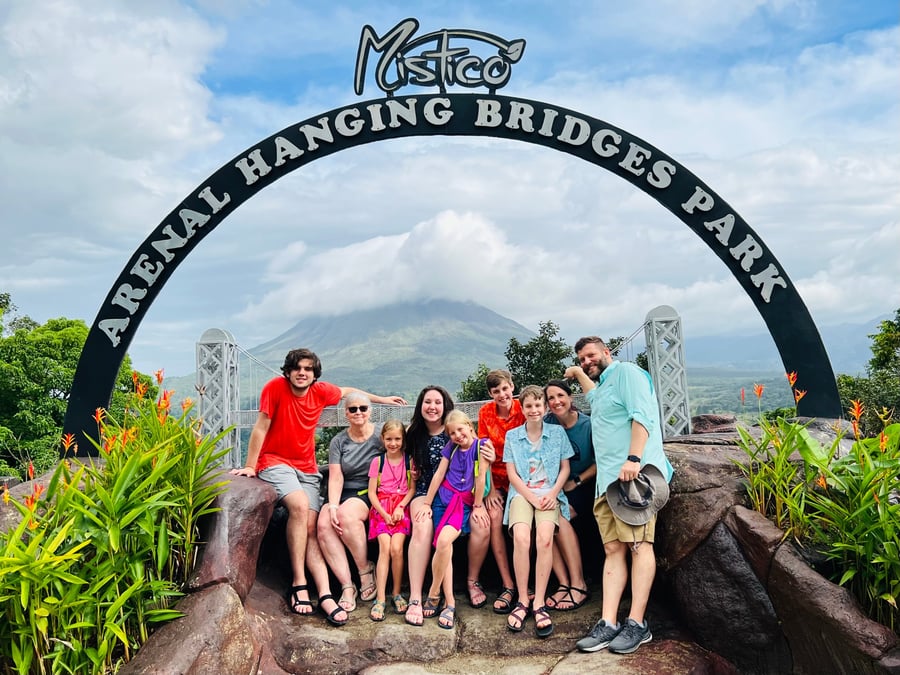 The Robbins family in Costa Rica, where Bobby studied sustainable tourism