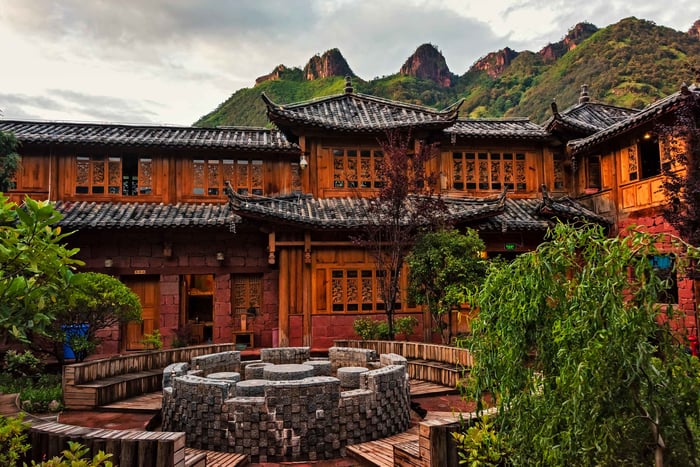 A traditional courtyard hotel in Yunnan